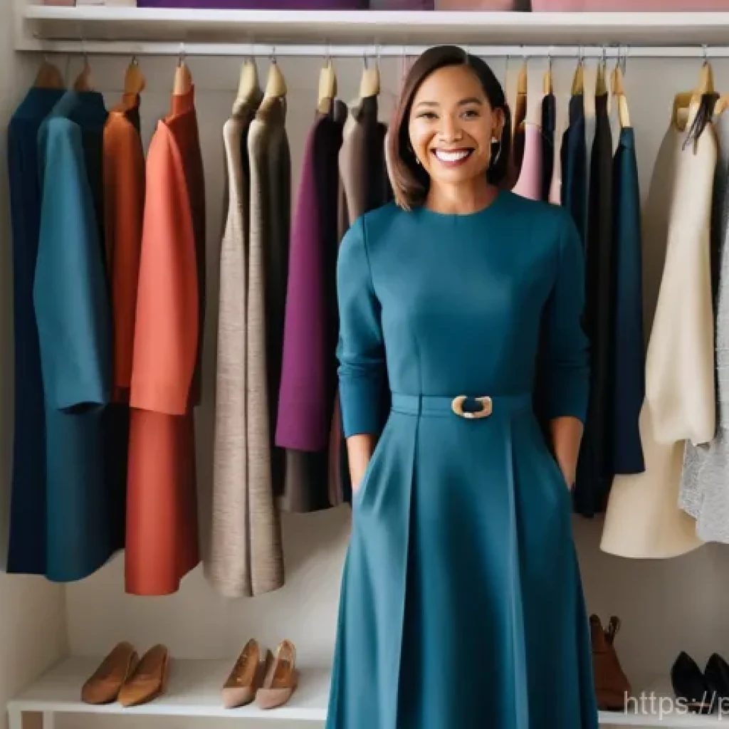 패션 스타일링 비용 - **Wardrobe Revitalization and Empowerment**
A diverse woman in her late 20s to early 30s, beamin...