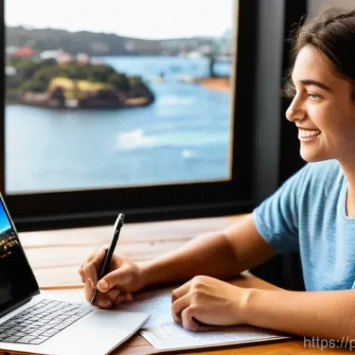 Home 1 호주 워킹홀리데이 비용 - **A Young Portuguese Traveler Planning Their Australian Adventure:**
"A young Portuguese man or ...